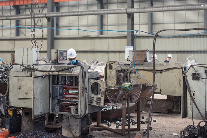 乐山网架配件-锥头加工车间