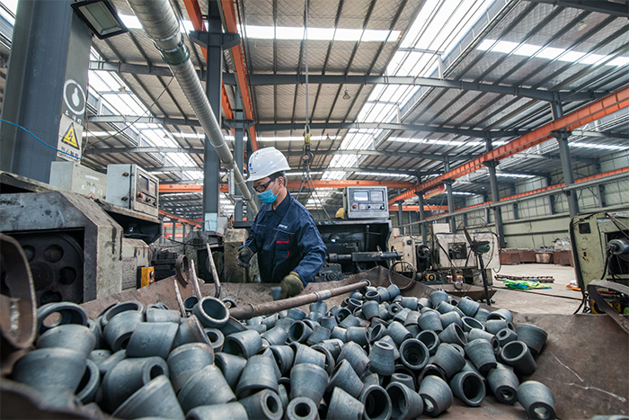 乐山网架配件-锥头加工车间